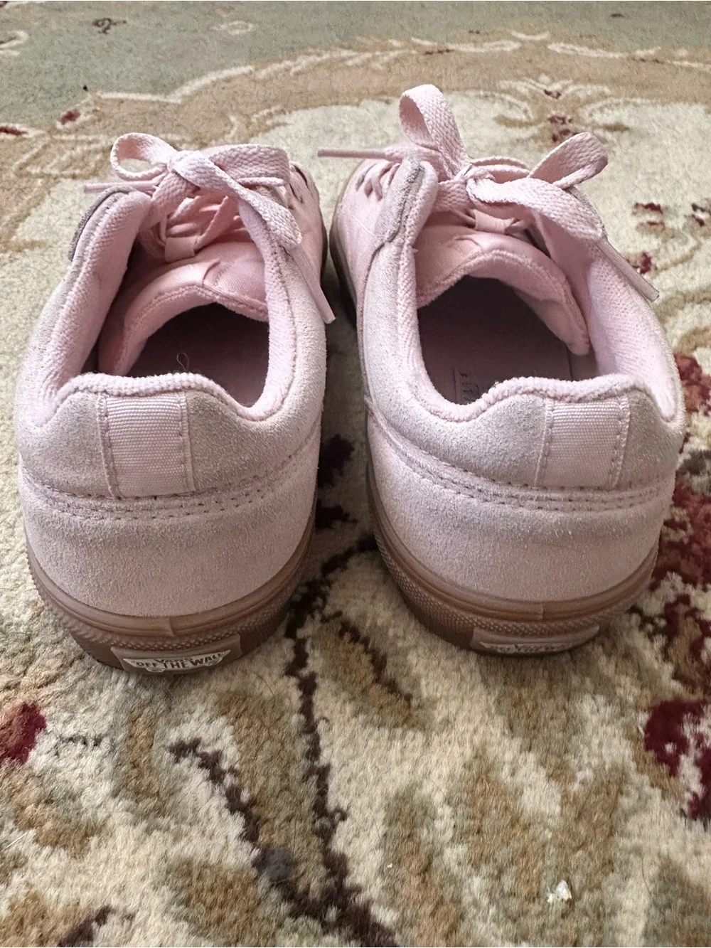 Vans Light Pink Low-Top Sneakers with Gum Outsole